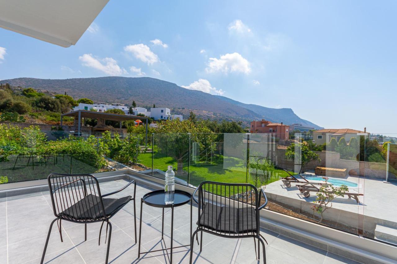 Queen'S Gem Luxury Villa - Heated Jacuzzi & Pool 赫索尼索斯 外观 照片
