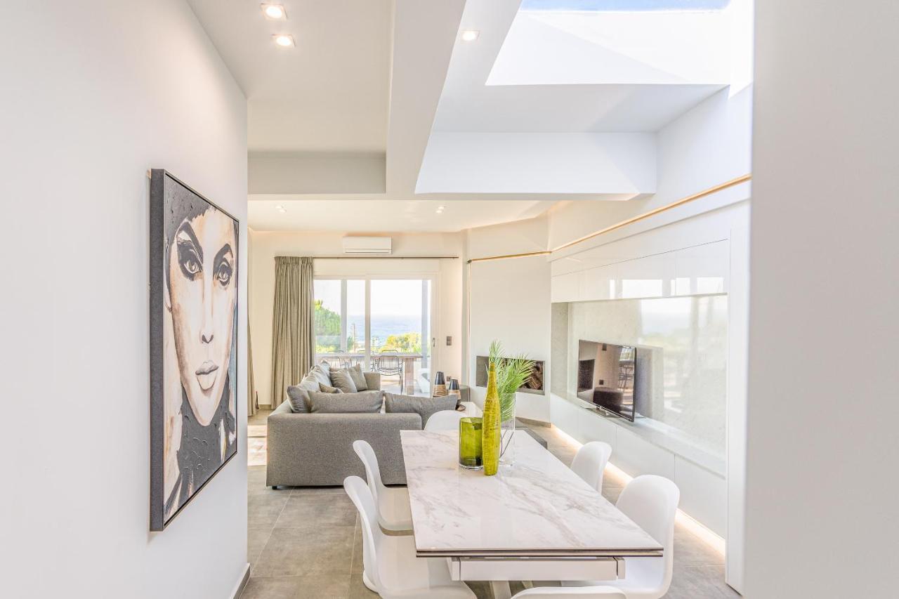 Queen'S Gem Luxury Villa - Heated Jacuzzi & Pool 赫索尼索斯 外观 照片