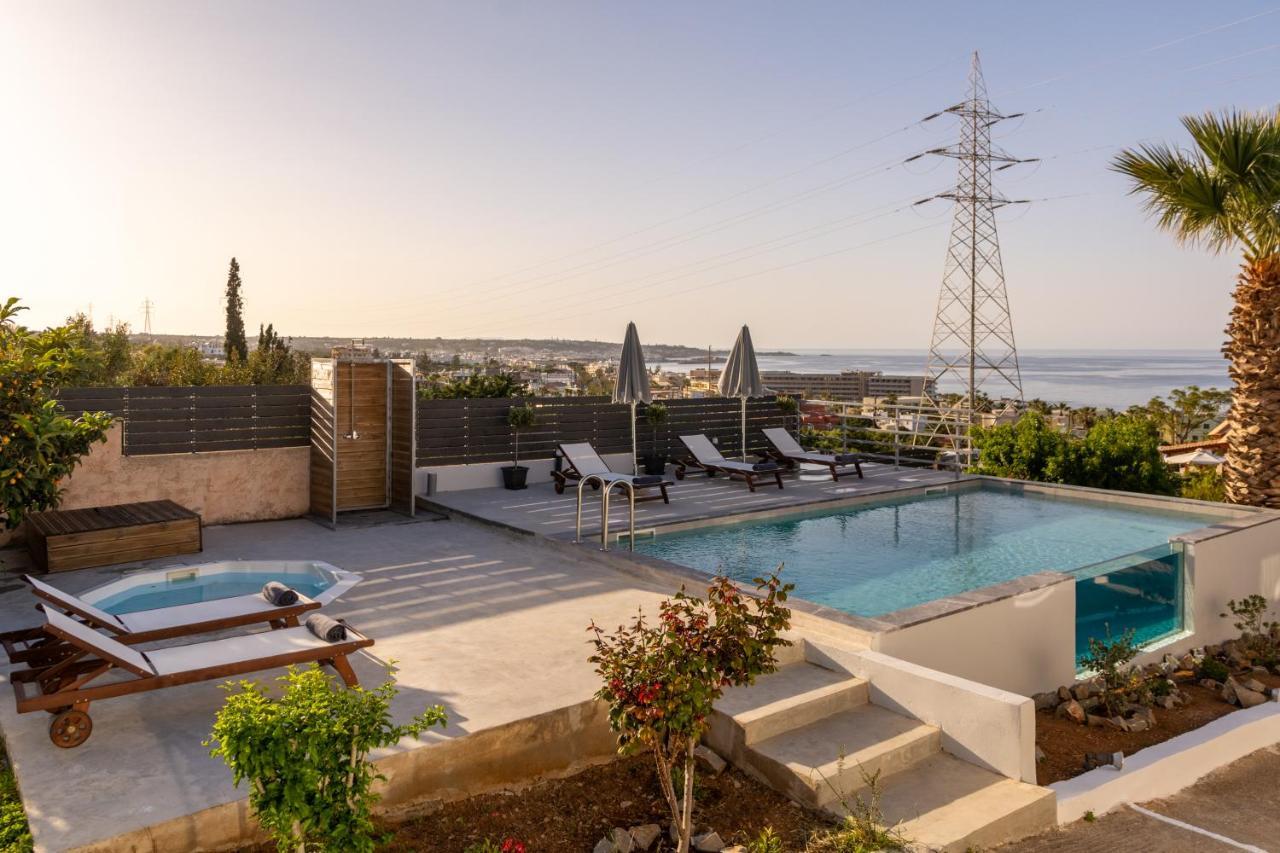 Queen'S Gem Luxury Villa - Heated Jacuzzi & Pool 赫索尼索斯 外观 照片